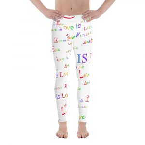 men's white love is love tights