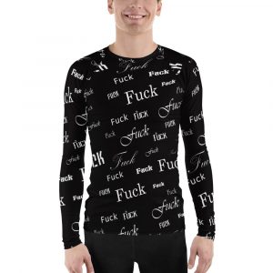 men's black fitted fuck shirt