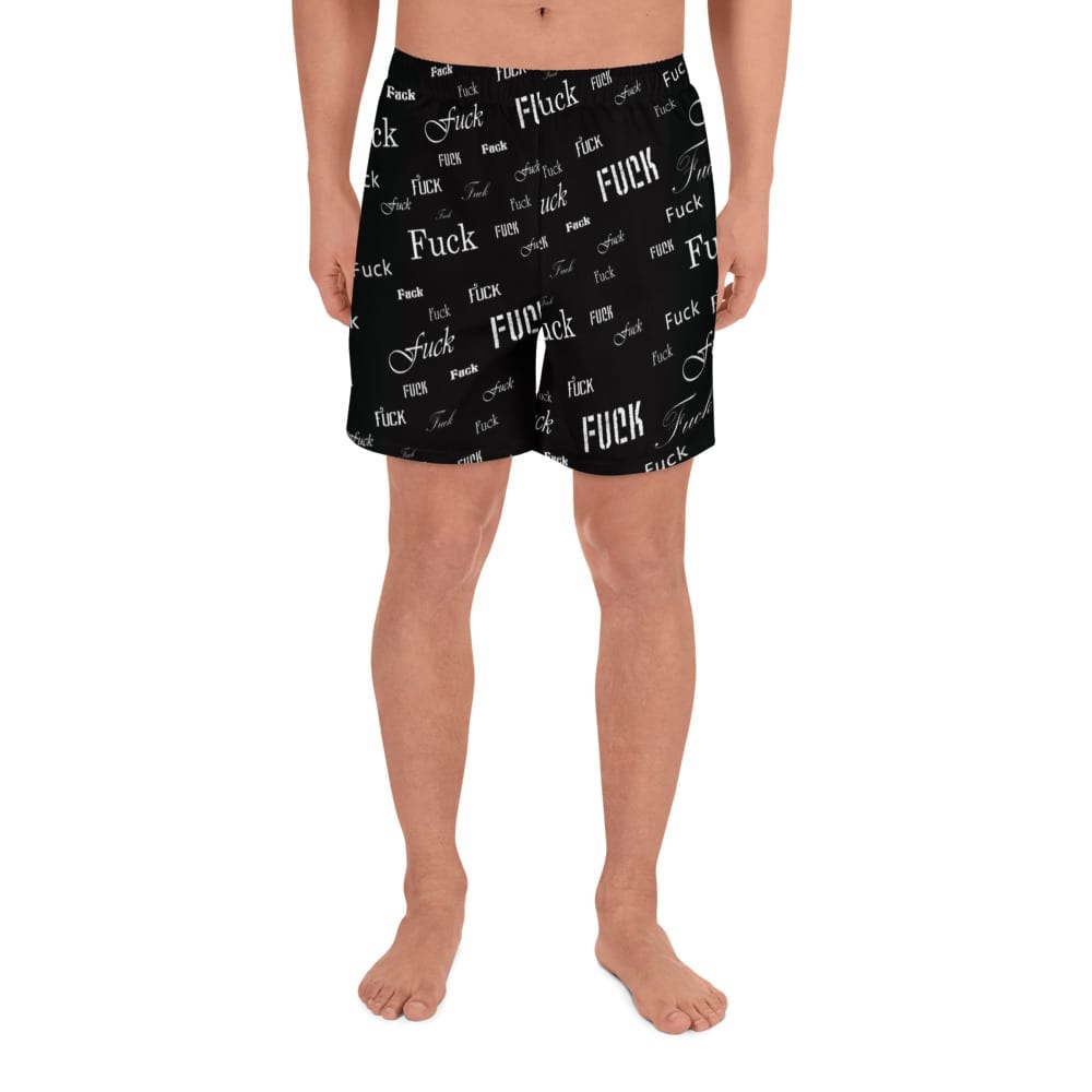 Men's black fuck shorts