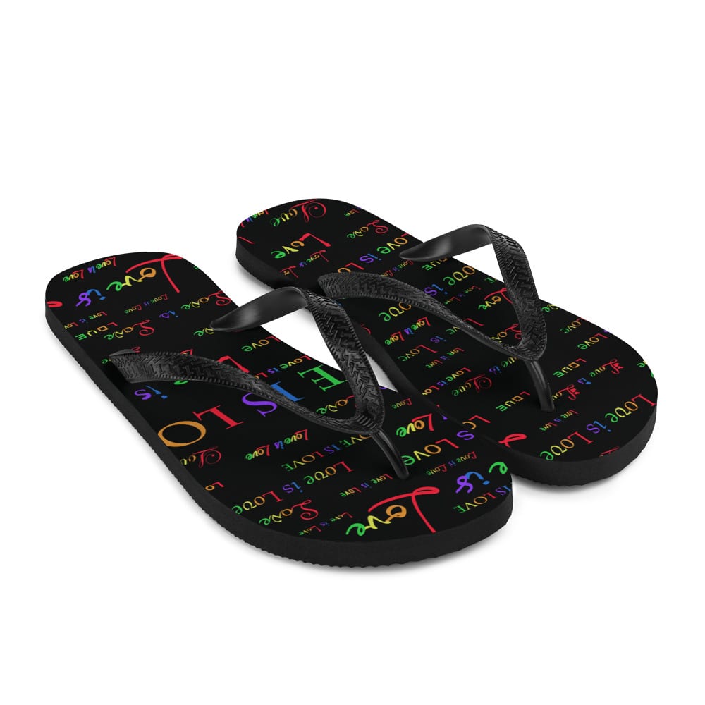 black love is love sandals