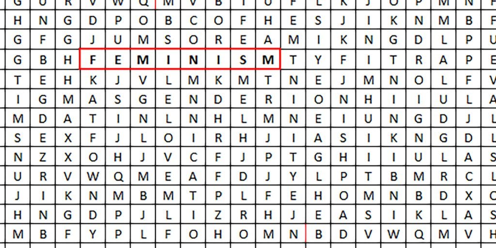 feminism wordsearch