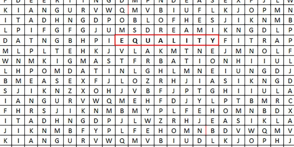 equality wordsearch