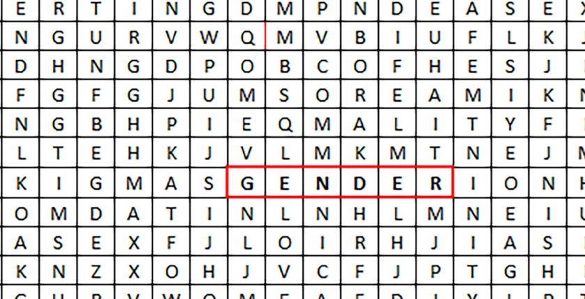 gender wordsearch