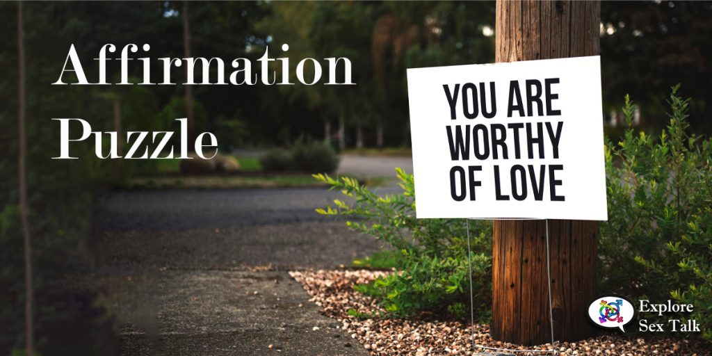 affirmation puzzle by Explore Sex Talk
