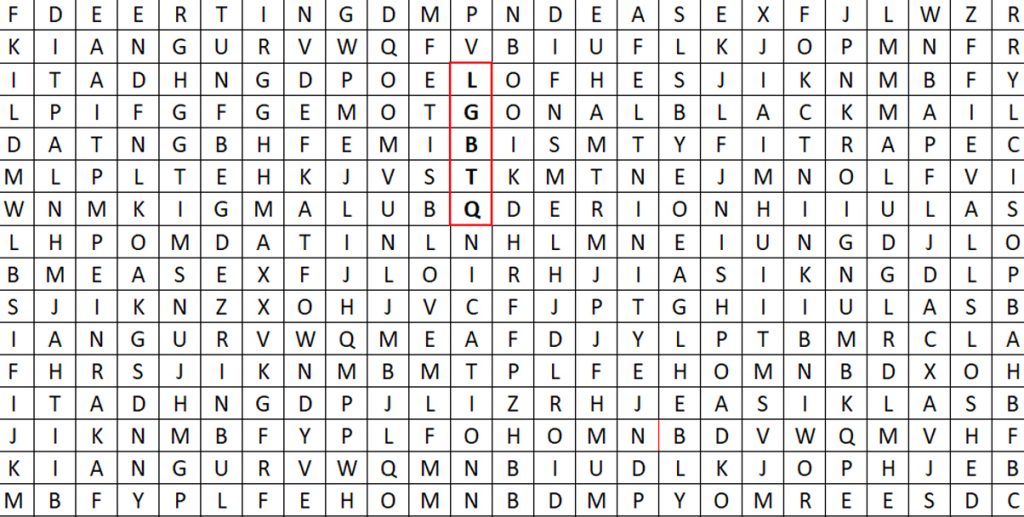 lgbtq word search